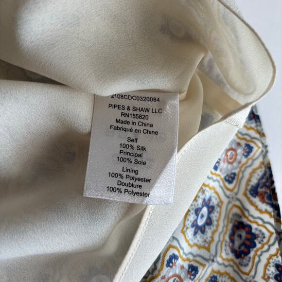 Veronica Beard Delray Silk Crepe Mini Dress Printed Long Sleeve Women's Size 2 - Picture 9 of 10